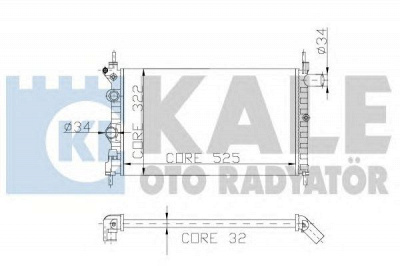 KALE OTO RADYATOR 177300 -  Радиатор, охлаждение двигателя